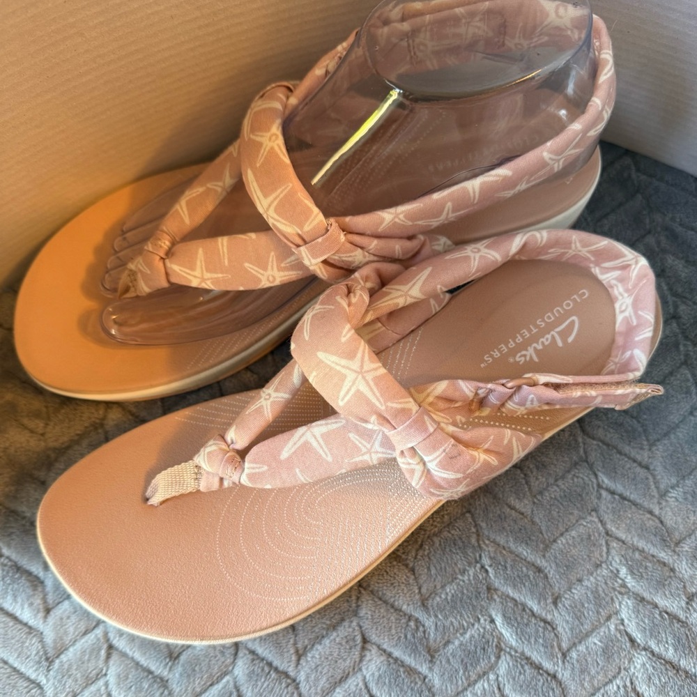 Clarks Pink Sandals with Soft Comfort